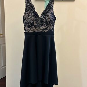 High Low Black Lace Dress